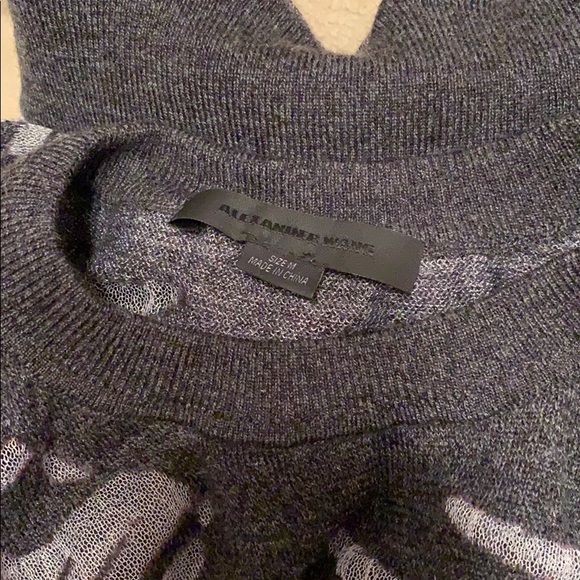 CONSIGNED Alexander Wang Mesh Burnout Effect Wool Sweater - Picture 2 of 5